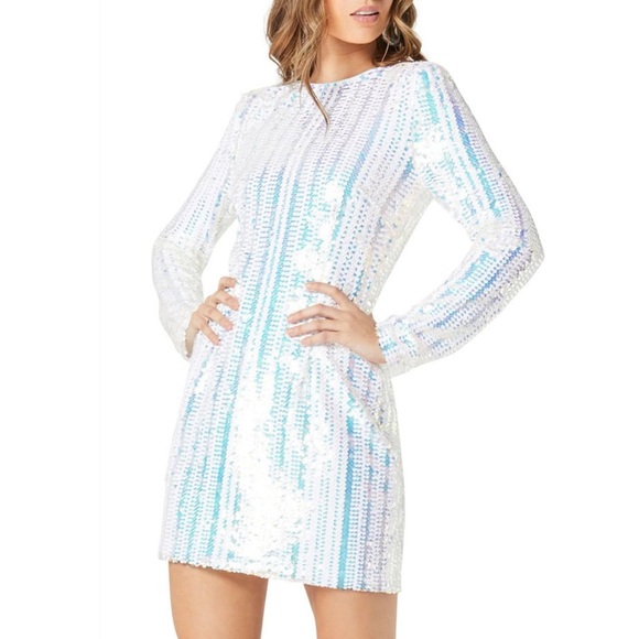 ELLIATT Blondie Sequin Dress in Iridescent 💎 - Picture 4 of 14
